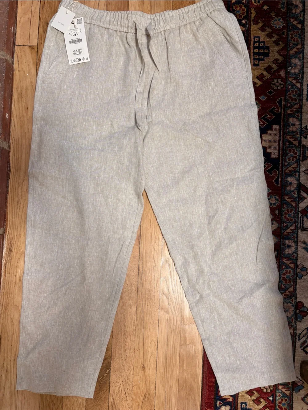 Zara Mens 100% Linen Pants